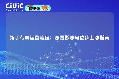 新手专属运营流程：照着做账号稳步上涨指南